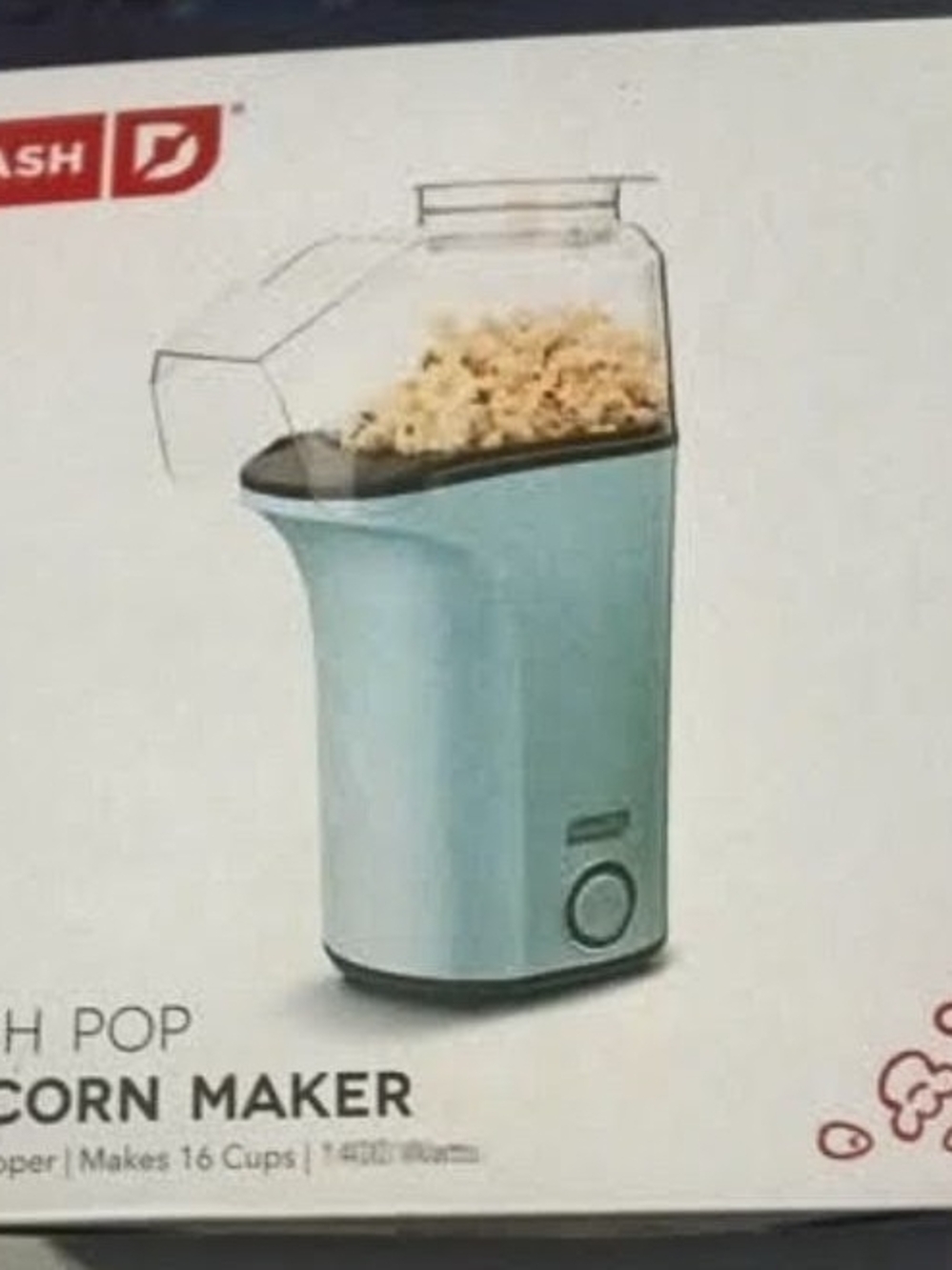 Dash Fresh Pop Hot Air Popcorn Maker